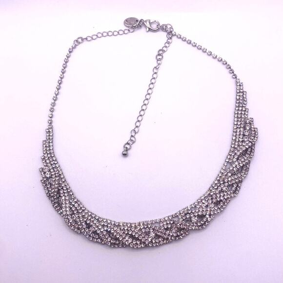 Vintage Charming Charlie Full Rhinestones Collar Necklace - Picture 5 of 7